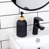 Skysto muilo dozatorius Vilde 400 ml stiklinis juodas