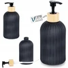 Skysto muilo dozatorius Vilde 400 ml stiklinis juodas
