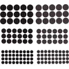 Dallprint Apvalūs lipukai (velkro) mix 69vnt juodi