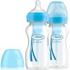 Dr Browns Dr.Browns WB92602 plataus kaklo buteliukas 270 ml PP OPTIONS PLUS 2 PACK mėlynas