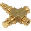 Žalvarinis 1/8NPT keturių krypčių jutiklių adapteris