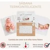 Drėgmei atspari vaikiška paklodė Bimbidreams Thermointelligent su guma, 60x120