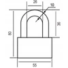 Aspect Pakabinama spyna ZN-S-55-A, juoda, 38 mm