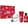 Rinkinys moterims Dsquared2 Red Wood: EDT, 100 ml + dušo želė, 100 ml + piniginė