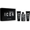 „Dsquared2“ rinkinys „Dsquared 2“: „Icon“ vyriškas kvapusis vanduo, 100 ml + „Icon“ dušo želė visiems odos tipams, 100 ml + „Icon“ drėkinamasis balzamas po skutimosi, 100 ml