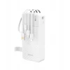 Dudao K11 Pro 20000mAh Powerbank su integruotais kabeliais – baltos spalvos