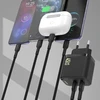 Dudao A28PCEU PD 45W GaN 2xUSB-C sieninis įkroviklis su USB-C laidu - Juodas