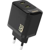 Dudao A28PEU PD 45W GaN 2xUSB Wall Charger - Juodas