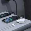 Dudao A27TCEU PD 30W GaN USB-A USB-C sieninis įkroviklis su USB-C laidu - Baltas