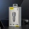 Dudao R4Ultra 120W greito įkrovimo LED automobilinis įkroviklis su maitinimo šaltiniu USB-A USB-C – pilkas