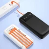 „Dudao K6Pro“ universalus 10 000 mAh maitinimo blokas su USB kabeliu, USB tipas C, žaibo juodas (K6Pro-juodas)