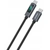 Dudao L7C USB-C – USB-C 100W kabelis with LED Ekranas 1m – juodos spalvos