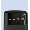 Didelės talpos Dudao nešiojama baterija su 4 integruotais laidais, 20000 mAh, USB C tipo + micro USB + Lightning + USB-A (įvestis) - juodas (Dudao K6Pro+)