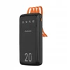 Didelės talpos Dudao nešiojama baterija su 4 integruotais laidais, 20000 mAh, USB C tipo + micro USB + Lightning + USB-A (įvestis) - juodas (Dudao K6Pro+)