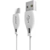 Dudao USB C tipo 2.1A 1 m ilgio baltas kabelis (L4T 1 m ilgio baltas)