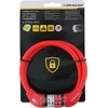 Dunlop Dviračio kabelinė spyna su kombinuotu kodu 65 cm raudona