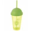 Duo Gift Orion Plastikinis puodelis su dangteliu ir šiaudeliu 450 ml, žalias