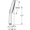 Grohe Rainshower SmartActive 130 3sr. dušo galvutė, brushed warm sunset