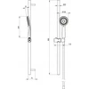 Dušo komplektas Deante Arnika NQA_F51K, Brushed steel