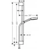 Hansgrohe Pulsify Select 105 3jet Relaxation dušo komplektas, 650 mm, 8,2L/min, matinė juoda
