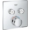 Grohe SmartControl dušo termostatinė virštinkinė dalis, 2 išėjimai, chromas