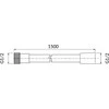 Dušo žarna Omnires sidabrinė 150cm (Sidabrinis-X150)