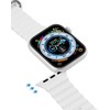 Dux Ducis Apyrankė Apple Watch 9 / 8 / 7 / 6 / 5 / 4 / 3 / 2 / SE (45 / 44 / 42mm) silikoninėBand Bracelet baltos spalvos (OceanWave Version)