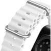 Dux Ducis Apyrankė Apple Watch 9 / 8 / 7 / 6 / 5 / 4 / 3 / 2 / SE (45 / 44 / 42mm) silikoninėBand Bracelet baltos spalvos (OceanWave Version)