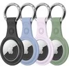 Dux Ducis komplektas 4x silikonowe etui Pakabutis zawieszka case do lokalizatora Apple AirTag (4 kolory: juoda, žalia, rožinis, mėlyna)