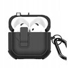 Ausinių dėklas Dux Ducis PECP, skirtas AirPods 4 ausinėms, apsauginis TPU+PC, juodas
