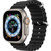 Dux Ducis Apyrankė Apple Watch 9 / 8 / 7 / 6 / 5 / 4 / 3 / 2 / SE (45 / 44 / 42mm) silikoninė Band Bracelet juodos spalvos (OceanWave Version)