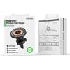 DUZZONA automobilinis laikiklis su bevieliu įkrovimu air vet suderinamas su MagSafe 15W V2 juodas