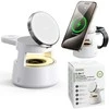 DUZZONA W23 5 viename magnetinė belaidžio įkrovimo stotis su Bluetooth garsiakalbiu