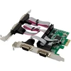 StarTech InLine PCIe 4 prievadų RS-232 plokštė – 4 x D-Sub 9 jungtys – pridedamas žemo profilio laikiklis