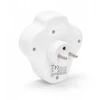 Dvigubas tinklo skirstytuvas su jungikliu + USB-A + USB-C MONTIS MT144-WH baltas