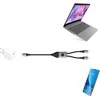 USB kabelis Techly USB-C - 2x USB-C 1,5 m juodas-pilkas (ICOC MU2C-2C100W)
