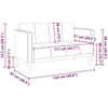 Dvivietė sofa, juoda, 111 cm, aksomas