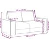 Dvivietė sofa, ruda, 160x78x84 cm, aksominė