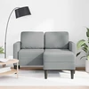 Dvivietė sofa su šezlongu, L formos, šviesiai pilka, 125 cm, audinys