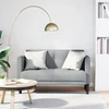 Dvivietė sofa, šviesiai pilka, 111 cm, audinys
