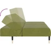 Dvivietė sofa-lova, šviesiai žalios spalvos, aksomas