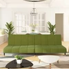 Dvivietė sofa-lova, šviesiai žalios spalvos, aksomas