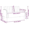 Dvivietė sofa, tamsiai pilka, 109 cm, aksomas