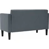 Dvivietė sofa, tamsiai pilka, 111 cm, aksomas