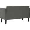 Dvivietė sofa, tamsiai pilka, 111 cm, audinys