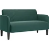 Dvivietė sofa, tamsiai žalia, 109 cm, aksomas