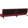 Dvivietė sofa-lova, raudonojo vyno spalvos, aksomas