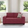 Dvivietė sofa, vyno raudonumo, 160x77x82 cm, audinys