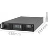 QOLTEC 52285 nepertraukiamo maitinimo UPS, skirtas RACK / 1kVA / 1000W / Galios koeficientas 1,0 / LCD / EPO / USB / On line