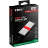 Kietasis diskas Emtec X205 Mini 512GB USB Type-C USB 3.2 Gen 2x2 Sidabrinis išorinis SSD diskas